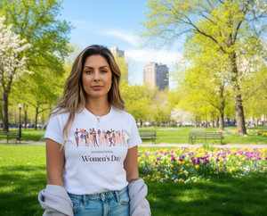 T-shirt per la Giornata Internazionale della Donna, casual da donna, girocollo, manica corta, 100% cotone, stampata, regalo femminista - Product Image 2