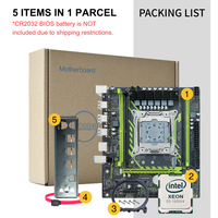 Carte mère PANDL X99-P4 NEW MATX avec processeur Intel Xeon E5 1650 V4, 4 emplacements DDR4 ECC, kit combo carte mère Xeon X99