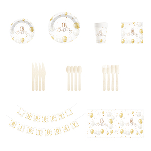 Set di Stoviglie per Festa di Compleanno 18 Anni DAMAI, Accessori per Festa '<span class=keywords><strong>Time</strong></span> to Adult' per Ragazze, Decorazioni per 18 Anni, Servizio per 8 Persone - Product Image 6