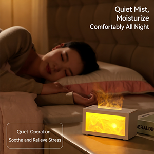 Diffuseur d'arôme flamme de cheminée commercial pour la maison, l'hôtel et le bureau – Humidificateur d'ambiance à effet flamme - Product Image 3