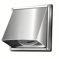 Hotte d'extraction murale carrée en acier inoxydable, étanche, avec grille d'aération à 45 degrés, garantie 1 an, pour cuisine et salle de bain