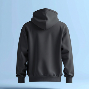 Sudadera con capucha negra de alta calidad, 100% algodón, forro polar cálido para invierno. - Product Image 6