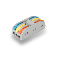 Terminal de Cableado PCT-211 de Conexión Rápida, Puede Empalmarse con Conector 1 Entrada 1 Salida