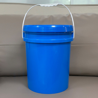 Seaux en plastique personnalisés de 2L à 25L avec couvercles et poignées, bidons de 5 gallons pour peinture, modèle 20LC, blanc Chine