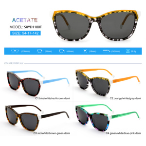 Nueva moda mujer estrella <span class=keywords><strong>de</strong></span> cine cuadrado TAC polarizado UV400 acetato personalizado barato en colores transparentes gafas <span class=keywords><strong>de</strong></span> sol - Product Image 2