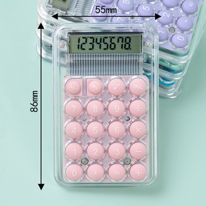 Mini Candy Colored Calculator Portable Small Office Student Use Battery Powered ABS <b>Material</b> - Product Image 2