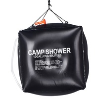 AJOTEQPT Sac de douche solaire d'extérieur 40L Portable PVC Sac de douche de camping de grande capacité pour l'escalade