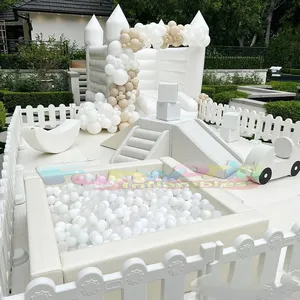 Outdoor Schaum Party Piscina de Pelotas Kinder Unterhaltung springen Schloss Spielzeug Ozean Softplay Rutsche Ball Pit Pool