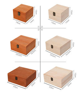 Lockable Natural Retro Stain Color Desktop <strong>Storage</strong> Wedding Gift <strong>Wooden</strong> Packing <strong>Box</strong> - Product Image 4