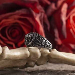 Vintage Schädel Mann Ring <span class=keywords><strong>Punk</strong></span> <span class=keywords><strong>Gothic</strong></span> Mann Schmuck Edelstahl <span class=keywords><strong>Retro</strong></span> Ring für den Menschen - Product Image 2