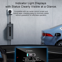 Station de charge mobile AUXUS 16A Wifi 1phase 3.5kW EV Evse Chargeur rapide domestique Niveau 1 AC Type 2 Chargeur Ev portable avec APP
