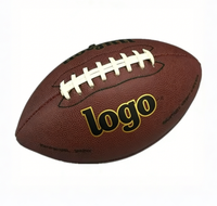 Ballon de football américain officiel taille 9 en cuir composite PU avec logo personnalisé pour le jeu