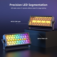 Projecteur de scène UKING à contrôle DMX, lumière stroboscopique rétro LED RGB 120W pour bar, KTV, fête, DJ, lumière murale à activation sonore