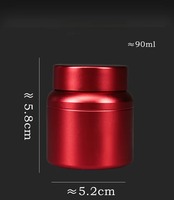 Vente en gros directe d'usine de 52*58mm de titane de qualité alimentaire en alliage d'aluminium pour le thé et les poudres de matcha conteneur de stockage de thé