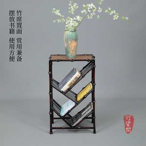 Bamboo Bookshelf Ming Style Floor Standing Storage Rack For Living Room Rectangle Shape YY0706 - Product Image 5
