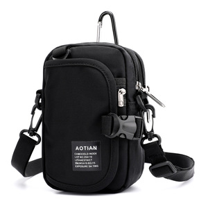 Sac banane bandoulière unisexe, sacoche de taille en nylon pour homme et femme, pochette de randonnée pour téléphone - Product Image 3