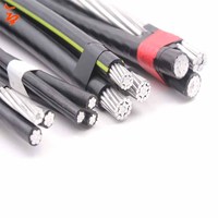 Cable de Aluminio ABC para Línea Aérea, Cable de Servicio Trifásico # 1/0 Murex XLPE Aislado