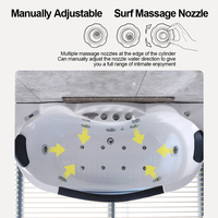 Baignoire à remous en acrylique de style européen baignoire de massage thérapeutique colorée à jets d'air pour adultes