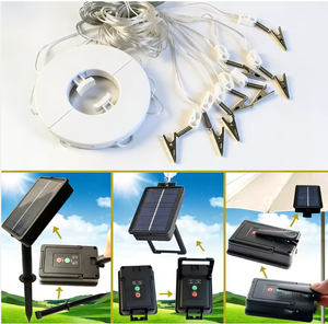 ไฟประดับร่มพลังงานแสงอาทิตย์, ไฟ LED RGB กันน้ำ IP65 เปลี่ยนสีได้พร้อมรีโมทคอนโทรล, ไฟประดับตกแต่งสวนแบบหรี่แสงได้ - Product Image 3