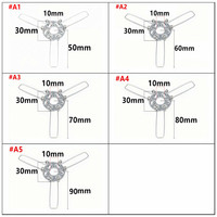 Penyangga Lampu Gantung Kaca dengan Penutup Kain, 2 Garpu 3 Garpu, untuk Lampu Chandelier, Lampu Gantung LED, Lampu Plafon