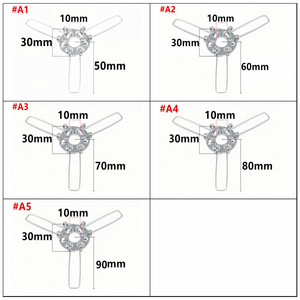 Mùa Xuân Bracket <span class=keywords><strong>Lamp</strong></span> Chủ Glass Vải Bìa 2 Dforks <span class=keywords><strong>3</strong></span> Dforks Chụp Đèn Bracket Cho Đèn Chùm LED Mặt Dây Chuyền Đèn Trần Đèn - Product Image 4