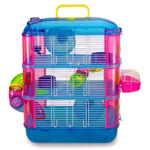 Jaula para Hámster de Alta Calidad, Fabricada en China, Plegable, de Múltiples Niveles, en Varios Colores, con Juguetes - Product Image 1