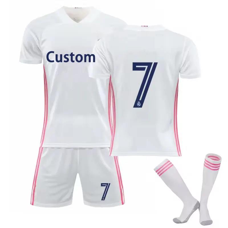 Voetbal Jersey Aangepaste Voetbal Uniform Dragen Lege Set Originele Team Volwassen Voetbal T-shirt Set Jersey Voor Voetbal Club