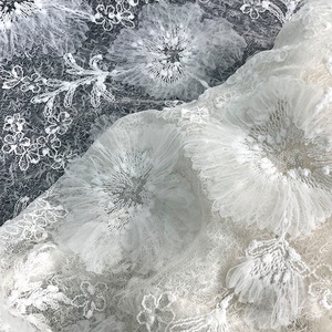 Tela de Encaje Floral Transpirable y Soluble <span class=keywords><strong>en</strong></span> Agua, 100% Algodón, <span class=keywords><strong>para</strong></span> Ropa o Vestidos Hawaianos, Tela de Encaje Bordada - Product Image 3