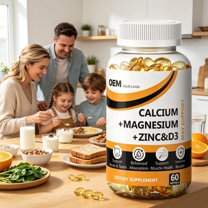 Complément alimentaire pour la santé immunitaire en gélules molles de calcium, magnésium, zinc, D3 et K2, marque privée OEM, capsules molles de magnésium D3 + zinc complexe - Product Image 6