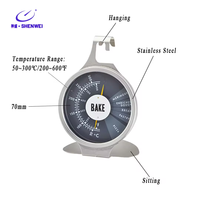 ShenWei SWK-006 Termometer Oven Tahan Air Dial Baja Tahan Karat 50-300C/200-600F untuk Memanggang BBQ Tanpa Perlu Listrik