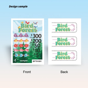 ตั๋วแบบฉีกเปิดง่าย เป็นมิตรกับสิ่งแวดล้อม ปรับแต่งได้ พร้อมช่องหน้าต่าง 3 ช่อง สำหรับการ์ดเกมแบบฉีกเปิด - Product Image 3