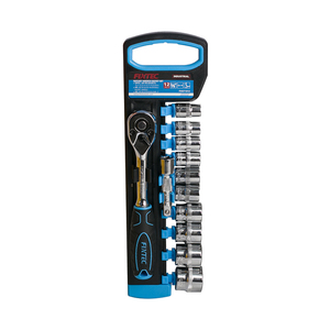 Juego de Llaves de Tubo FIXTEC de 1/4'', 3/8'' y 1/2'' con Trinquete de Liberación de 72 Dientes y 12 Piezas FHST0612/FHST1012 - Product Image 4