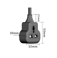 Adaptateur de prise standard britannique Yuchen, rallonge multiprise universelle, design carré, certifié CE ROHS, noir