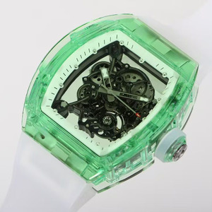 Nuevo Reloj de Lujo Moderno para Hombre, con Cristal de Zafiro Verde Claro Transparente, Esfera Abierta, Multifuncional, Automático, con Correa de Goma y Reserva de Marcha - Product Image 2