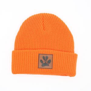 Gorros de punto gruesos con parche de cuero personalizado y calavera, de material acrílico orgánico, para deportes al aire libre - Product Image 6