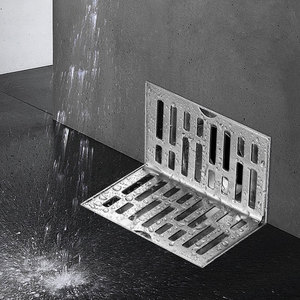 Scarico Laterale a L in Acciaio Inox 304 <span class=keywords><strong>per</strong></span> Parete, Terrazza Esterna, Balcone, Corridoio, Scarico a Pavimento Laterale - Product Image 4