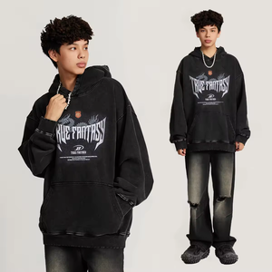 เสื้อฮู้ดดี้ปักลายปีมังกร BE6186 รุ่นใหม่ปี 2024 ผ้าหนา 420GSM ผ้าฝ้าย 100% สไตล์สปริง ปักลายตามสั่ง ซักย้อมสีเอซิด สำหรับผู้ชายและผู้หญิง - Product Image 3