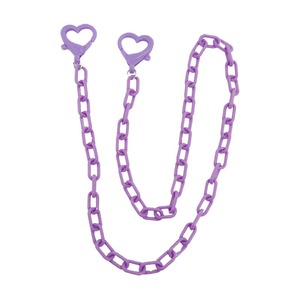 Clip de corazón para niños, plástico antipérdida, acrílico, práctico, para mascarilla, cordón, soporte de cadena para mascarillas - Product Image 3