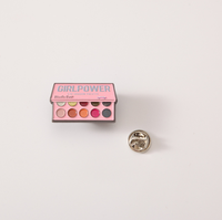 Maison Original mignon rose violet fraise fard à paupières Palette broche filles accessoire Badge épinglette avec cadeau souvenir