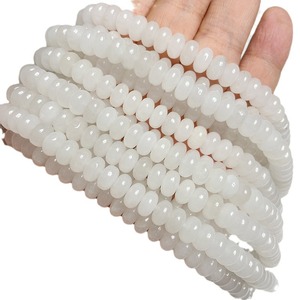 Perles plates en <span class=keywords><strong>jade</strong></span> naturel 5x8mm, forme abaque, pour la fabrication de bijoux DIY, vente en gros - Product Image 5