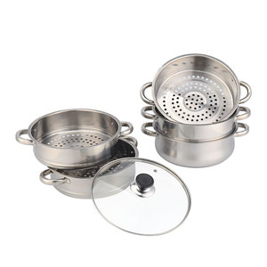 Juego <span class=keywords><strong>de</strong></span> Ollas <span class=keywords><strong>de</strong></span> Cocina <span class=keywords><strong>de</strong></span> Acero Inoxidable 410, <span class=keywords><strong>Vaporera</strong></span> Multicapa, Olla <span class=keywords><strong>de</strong></span> Gran Capacidad <span class=keywords><strong>de</strong></span> 5 Niveles con <span class=keywords><strong>Tapa</strong></span> <span class=keywords><strong>de</strong></span> Vidrio - Product Image 2