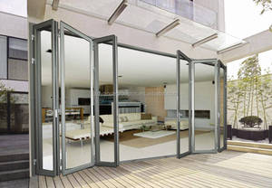 <span class=keywords><strong>Puerta</strong></span> Plegable Corredera <span class=keywords><strong>en</strong></span> <span class=keywords><strong>Forma</strong></span> <span class=keywords><strong>de</strong></span> L, Diseño Impermeable, Puertas Plegables Modernas <span class=keywords><strong>de</strong></span> Aluminio y Vidrio para Hogar, Oficina y Espacios Comerciales - Product Image 5