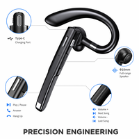 Écouteurs intra-auriculaires Q520 V5.3 Bluetooth, casque stéréo sans fil avec suppression du bruit, écouteurs sportifs mains libres