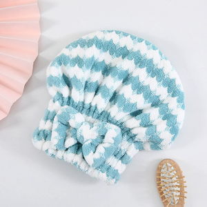 Bonnet <span class=keywords><strong>de</strong></span> douche double couche épaissi en velours corail, absorbant l'eau, pour femmes, idéal pour le <span class=keywords><strong>bain</strong></span> et le séchage des cheveux - Product Image 4