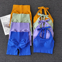 SHINBENE - Shorts Deportivos de 4 Pulgadas sin Costuras para Mujer, Shorts para Levantar Glúteos, Shorts de Nailon para Gimnasio y Fitness