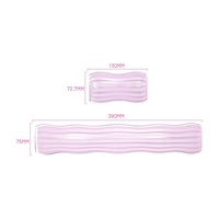 Tapis de souris et clavier personnalisé en silicone transparent, forme irrégulière, effet crème glacée, résistant à l'eau, repose-poignet gaming pour la maison et le bureau