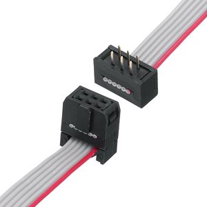 Cable Plano de Plástico Uxcell IDC, 6 Pines, Paso de 2.54 mm, 0.3 m, Gris, Conector FFC FPC - Product Image 5