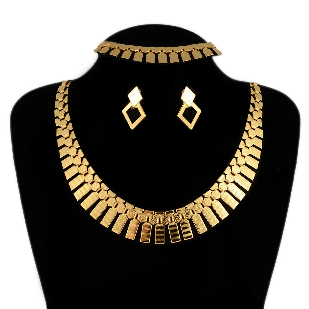 BPOYB New High Quality Italian Au750 Women Brazilian Dubai 24k Gold Feather Wings Necklace Dangle Earrings Bracelet Jewelry Sets
