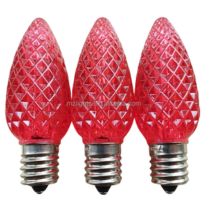 Ngoài trời thương mại trong suốt mặt LED C9 màu xanh giáng sinh thay thế bóng đèn cho E17 ổ cắm dây dây - Product Image 2