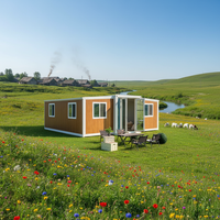 Maisons préfabriquées pliables JUJIU avec 2/3/4/5 chambres, salle de bain/cuisine mobiles extensibles, style moderne